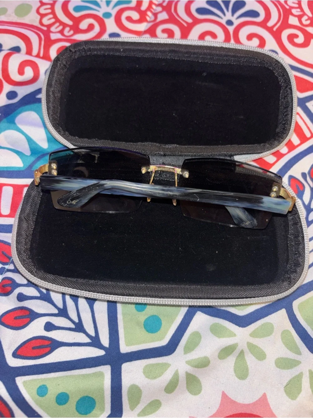 Miche Men’s Black Sunglasses with Gold Accents